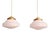 Art Deco Pendant Lights in White Opaline Glass, 1930s, Set of 2 For Sale