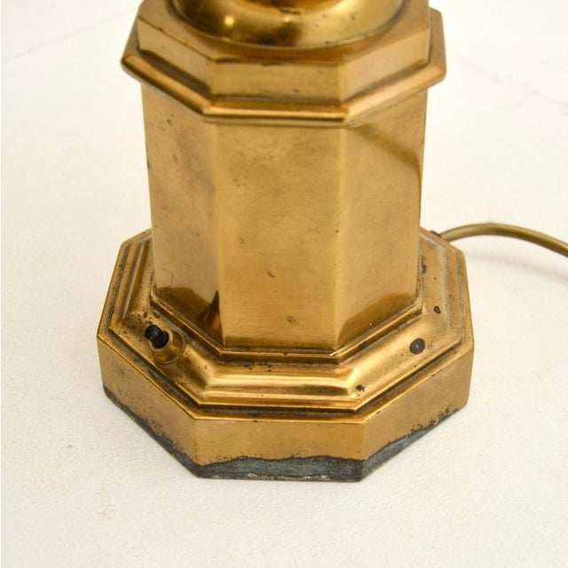 Neoclassical Brass Table Lamps, 1930s, Set of 2 For Sale - Image 11 of 12