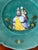 Striking vintage Italian ceramic plate imported by Carbone, marked “Made in Italy – Carbone,” featuring a richly saturated...