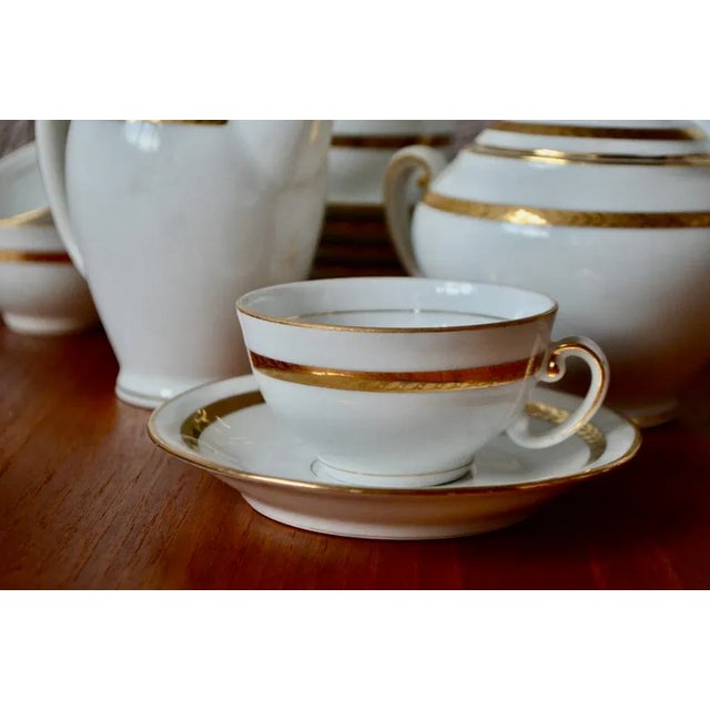 Porcelain Tea Service from JV Limoges, 1960s, Set of 19 For Sale - Image 11 of 12
