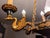 French Napoleon Empire Style Brass Chandelier with Swans and Green Glass Lampshades, 1970s For Sale - Image 14 of 18