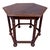 Spanish Hexagonal Wood Side Table with Turned Legs, 1930 For Sale - Image 10 of 10