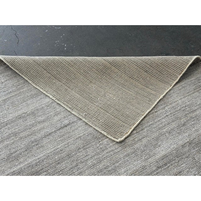 9ft X 12ft Modern Flatweave Textured Wool Area Rug For Sale - Image 12 of 12