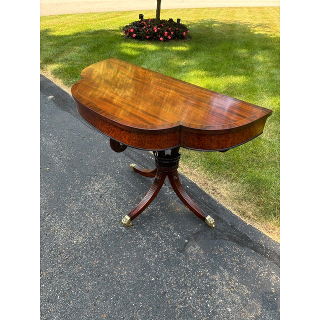1940s Mahogany Console Table by Joseph Gerte of Boston For Sale - Image 16 of 18