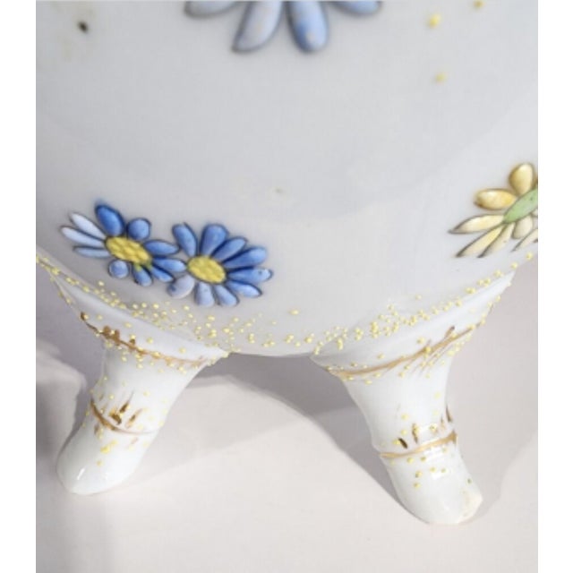 Rare Antique A. A. Vantine Japanese Footed Moriage Porcelain Planter For Sale - Image 4 of 8