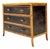 Vintage Rattan and Grasscloth Three-Drawer Dresser For Sale