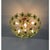 1980s Flush Mount Vintage Green Crystals Chandelier Lighting For Sale - Image 6 of 11