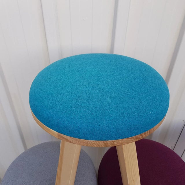 Blue Buzzi Milk Stool by Buzzi Space, Set of 8 For Sale - Image 8 of 10