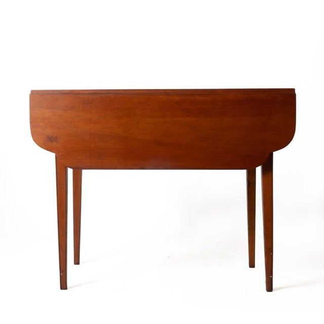 Traditional Early 19th Century Cherry Federal Period Drop Leaf Pembroke Table For Sale - Image 3 of 9