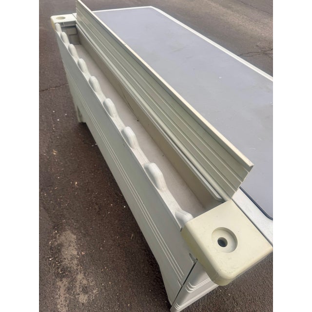 Gray Vintage Space Age Computer Desk For Sale - Image 8 of 12