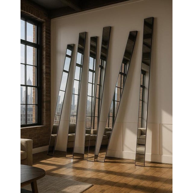 Forest Silver Maxi Modular Wall Mirror by GTG Design Couture For Sale - Image 4 of 9