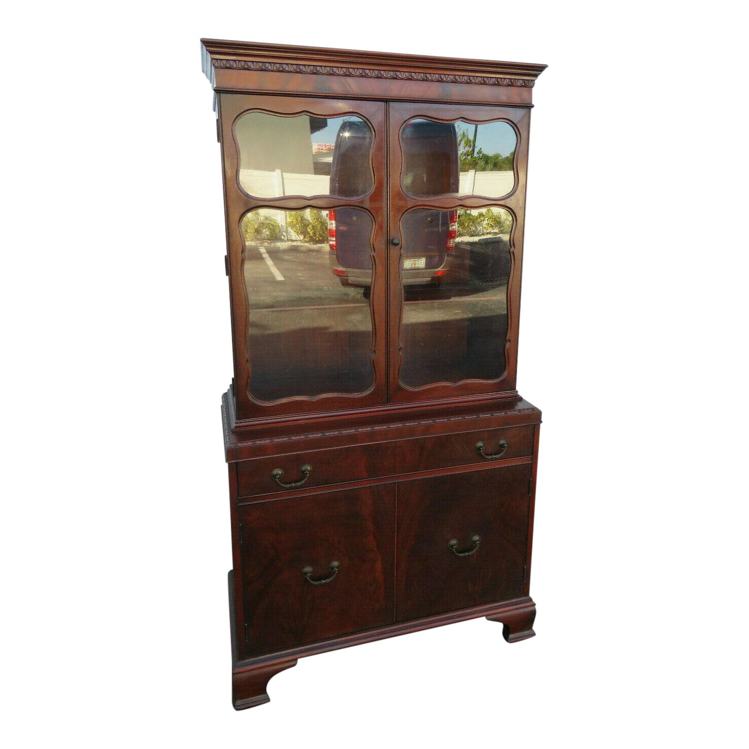 1940s Vintage Flame Mahogany China Chairish