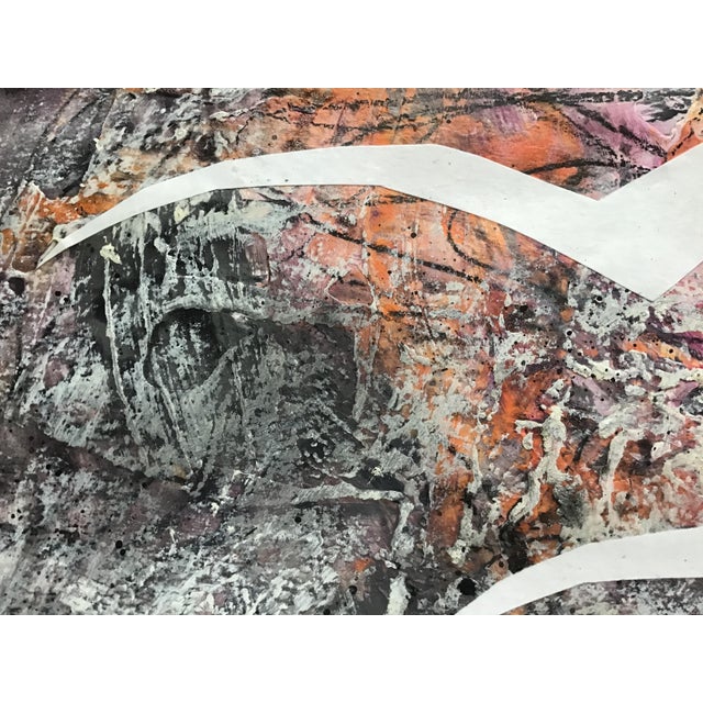 “Sunset Coast” Contemporary Original Mixed Media on Paper Painting by CL Auker For Sale - Image 6 of 6