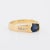 1970s Vintage Solitaire Gold Sapphire and Diamonds Circa 1970, Size 6.5 For Sale - Image 5 of 7