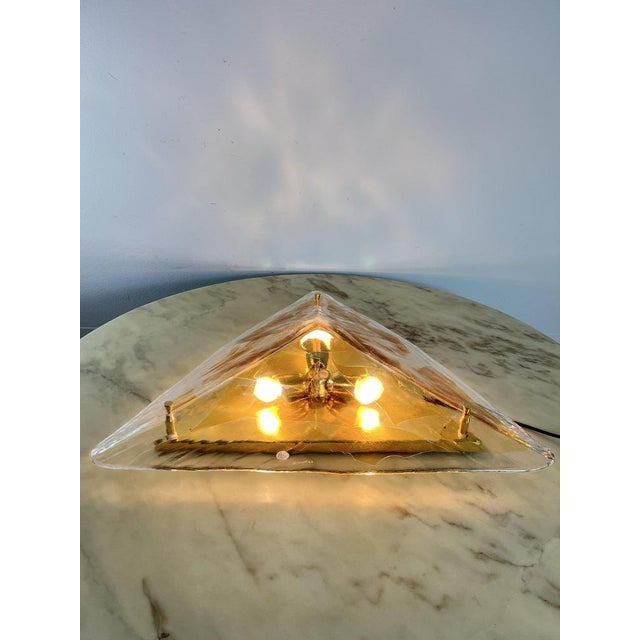 Large Triangular Wall Lamp in Murano Glass from La Murrina, 1980s For Sale - Image 13 of 18