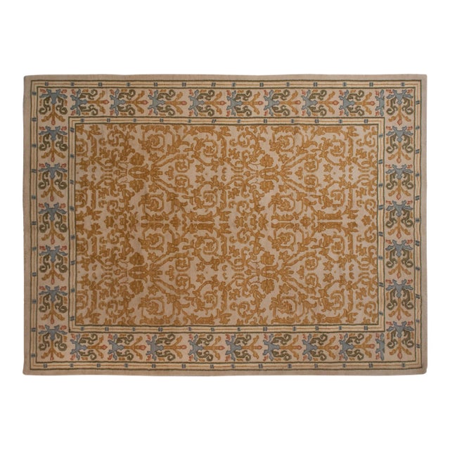 Vintage Spanish Arts and Crafts Design Rug - 9'2" X 11'9" For Sale