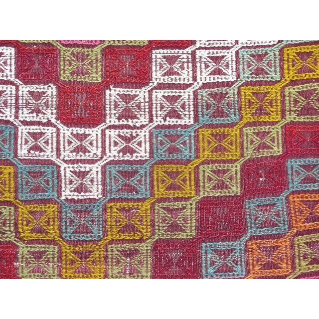 1960s 1960s Nomadic Mini Kilim Rug - 34"x47" For Sale - Image 5 of 12