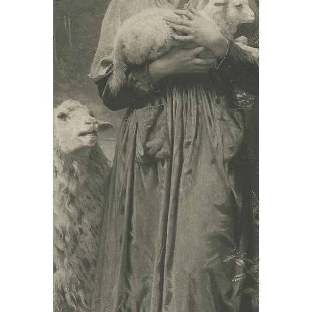 After William Bouguereau, The Newborn Lamb, 1880, Engraving For Sale - Image 6 of 9