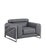 Early 21st Century Casa Milano Giorgio Dark Grey Italian Leather 3-Piece Sofa Set For Sale - Image 5 of 5