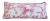 Custom-tailored pillow in designer Hunt Slonem's Lee Jofa Groundworks "Bunny Hutch" linen fabric depicting abstract pink...