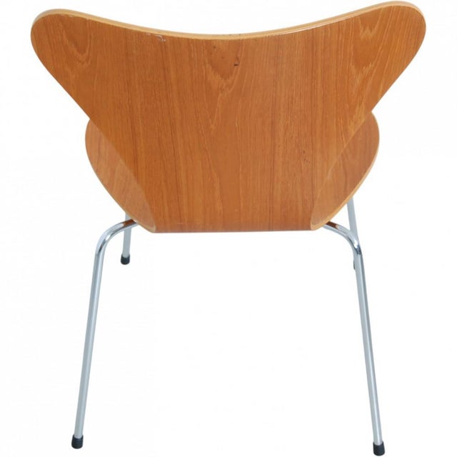 Seven Chairs in Teak by Arne Jacobsen, 1990s, Set of 5 For Sale - Image 16 of 18