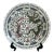 The Green Dragon & Phoenix Charger, Large Chinese Porcelain Plate / Bowl 18" With Wood Display Stand For Sale