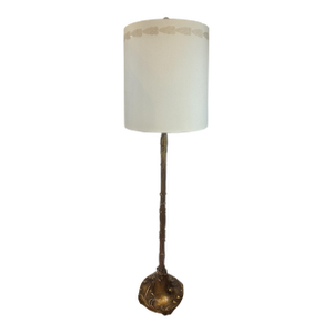 Art Deco Art Nouveau Gilded Gesso Flowers and Vines Floor Lamp, Circa 1920s