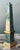 Metal Vintage Neoclassical Green Marble Obelisk For Sale - Image 7 of 12