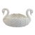 20th Century Italian White Ceramic Double Swan Centerpiece Planter For Sale
