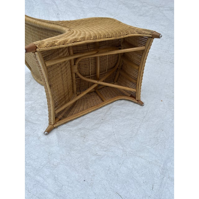 1990s Contemporary Lloyd Flanders Wicker Patio High Back Chair, Attributed For Sale In New York - Image 6 of 7