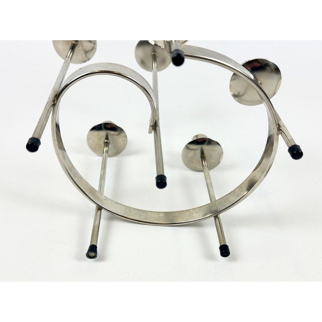 Silver Mid-Century Modern Swedish Candlestick by Gunnar Ander for Ystad-Metal, 1960s For Sale - Image 8 of 11
