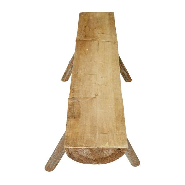 Scandinavian Handmade Log Benches, 1950, Set of 2 For Sale - Image 12 of 13