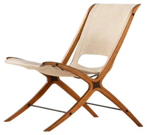 Easy Chair Model X-Chair / Fh-6135 attributed to Peter Hvidt & Orla Mølgaard-Nielsen, 1959