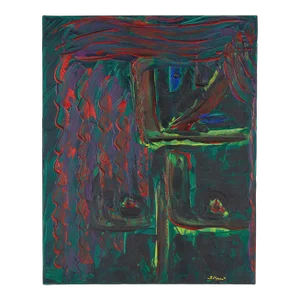 Bruce Myers Mid Century Signed Original Oil on Canvas Painting No. 7