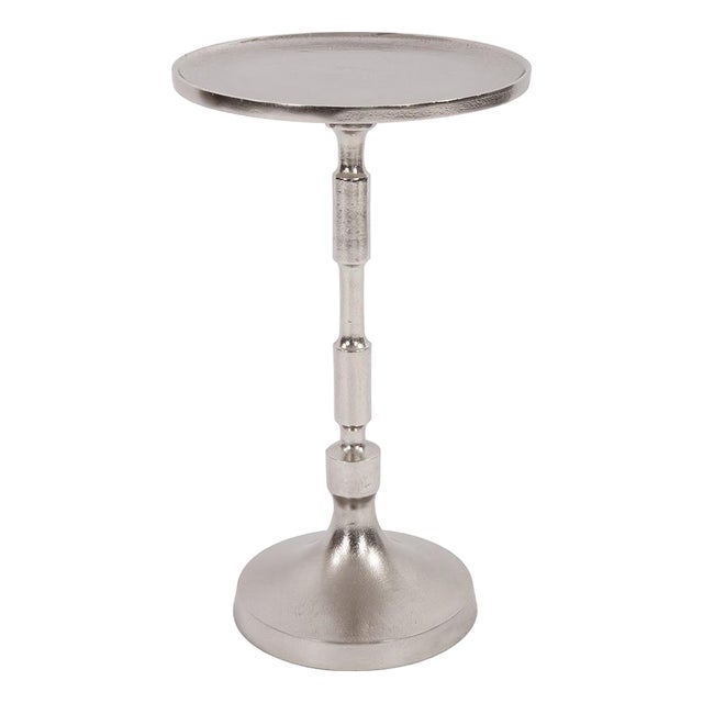 Candlestick Nickel Martini Table For Sale