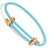 Modern Turquoise Glow Adjustable Gold Rope Bracelet For Sale - Image 3 of 9