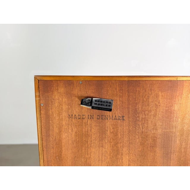 Brown Mid-Century Teak Cabinet by Børge Mogensen for Søborg Møbelfabrik For Sale - Image 8 of 9