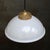 Industrial Vintage Industrial Gray Enamel Pendant Lamp with Brass Top from KWE For Sale - Image 3 of 5