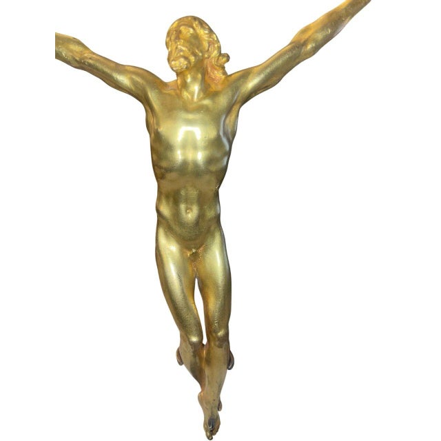 Figurative 17th Century Corpus Christi, Gilt Bronze Figure on Stand, After Antonio Susini For Sale - Image 3 of 11