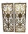 Vintage Pierced and Etched Brass Panels -A Pair For Sale