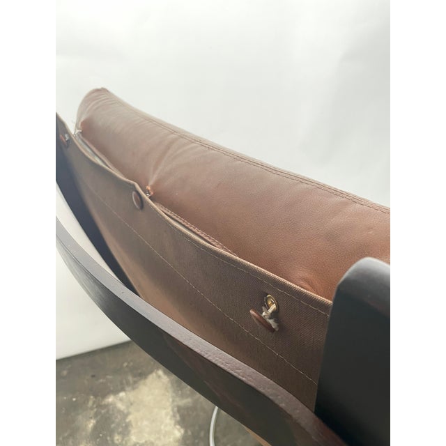 Swivel Armchair in Light Brown Leather by Bruno Mathsson for Dux, 1960s For Sale - Image 10 of 14