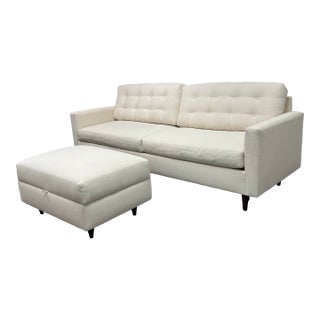 DreamSofa Modern Turin Sleeper Sofa + Ottoman For Sale