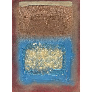 Rothko Surprise #92 Mixed Material Translucent Seashells Copper Blue Ivory White For Sale