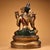 Large Vintage Gilt Bronze Green Tara Statue - Tibetan Himalayan Buddhist Sculpture For Sale - Image 9 of 10