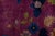 1920s Antique Chinese Art Deco Rug With Floral Branches in Magenta and Navy Blue For Sale - Image 9 of 13