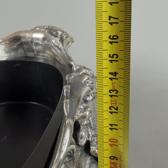 Vintage 20th Century Louis XV Silvered Bronze Planter For Sale - Image 11 of 12