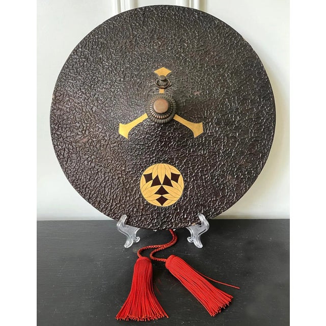 Black Japanese Lacquered Samurai Jingasa Hat Edo Period For Sale - Image 8 of 13