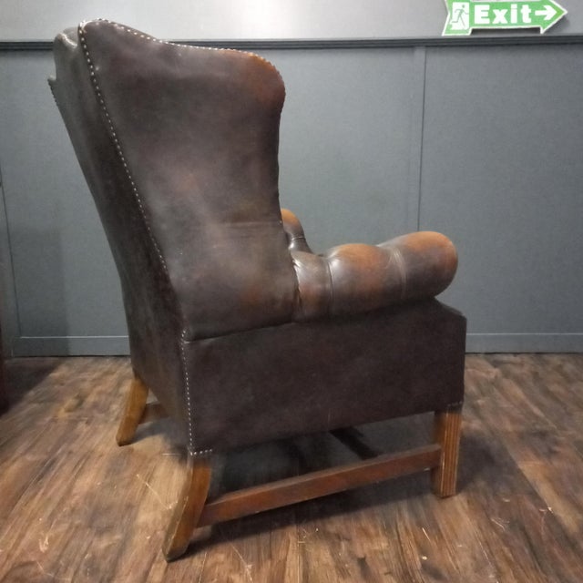 Vintage Chesterfield Wingback Club Chair, 1970s For Sale - Image 12 of 17