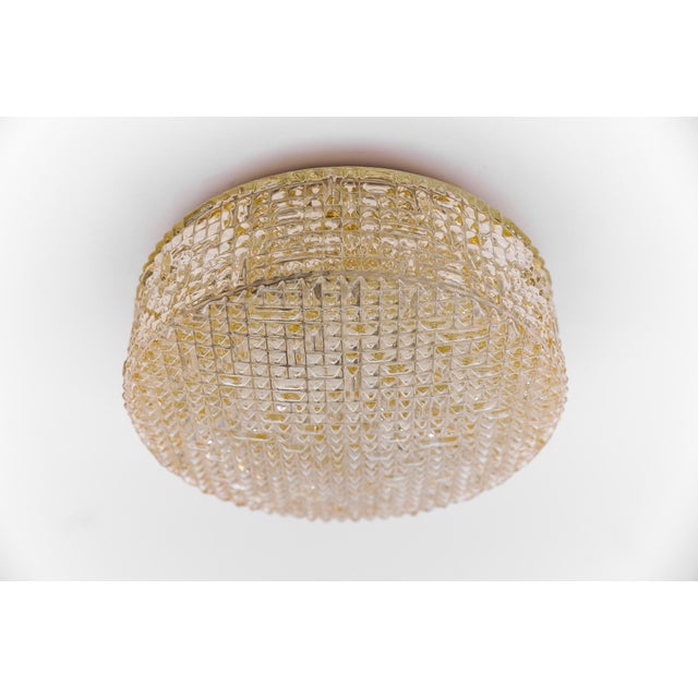 Vintage Amber Bubble Glass Flush Mount Lamp by Helena Tynell for Limburg Boom, 1960s For Sale - Image 10 of 10