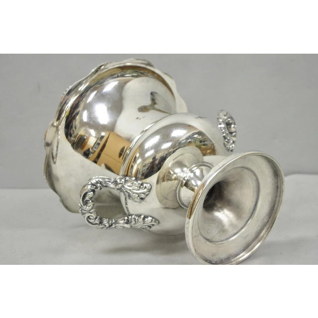 Vintage Victorian Silver Plated Trophy Cup Urn Champagne Chiller Ice Bucket For Sale - Image 18 of 18
